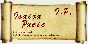 Isaija Pučić vizit kartica